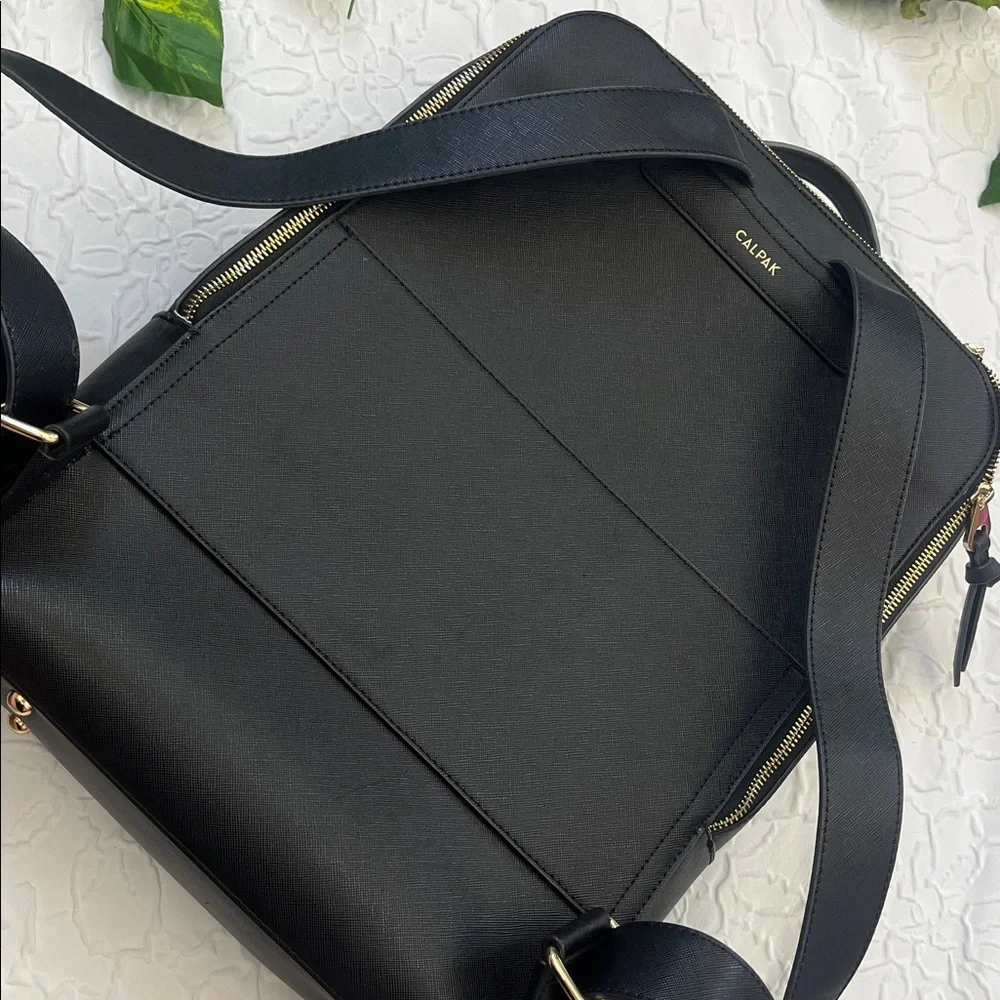 Calpak Black Backpack with Gold Zippers